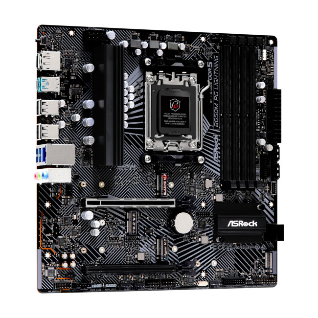 Asrock B650M PG LIGHTNING AMD B650 DDR5 Micro-ATX Socket AM5 Motherboard