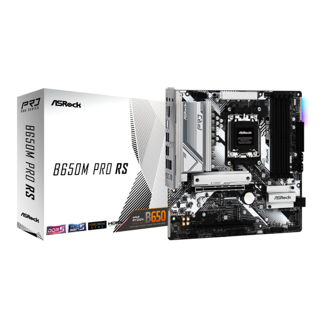 Asrock B650M PRO RS AMD B650 DDR5 Micro-ATX Socket AM5 Motherboard