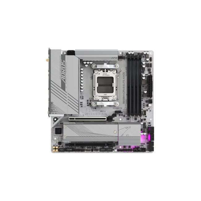GIGABYTE B650M AORUS ELITE AX ICE Micro ATX AMD Socket AM5 Motherboard