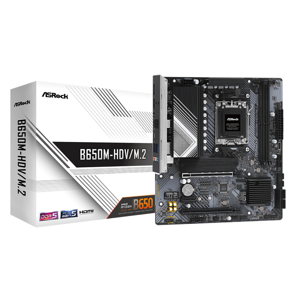 Refurbished Asrock B650M-HDV/M.2 DDR5 Socket AM5 Micro-ATX Motherboard