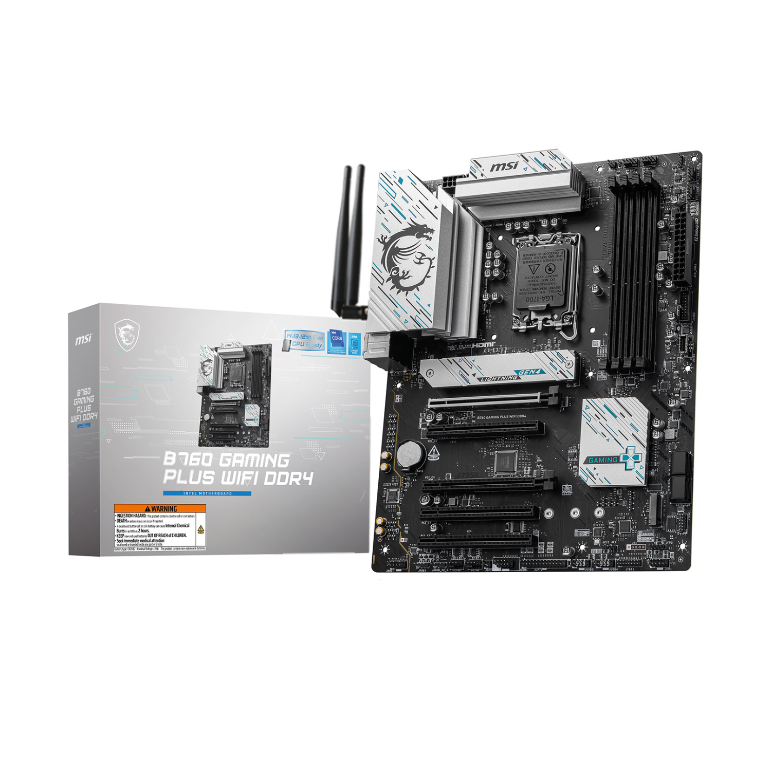 Refurbished MSI Intel B760 GAMING PLUS WIFI DDR4 LGA 1700 ATX Motherboard
