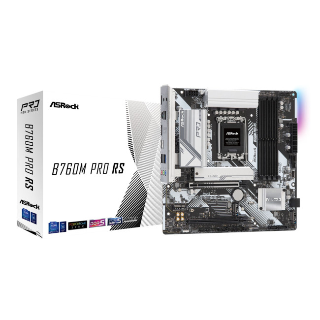 Asrock B760M PRO RS Intel B760 DDR5 Micro-ATX Socket LGA-1700 Motherboard