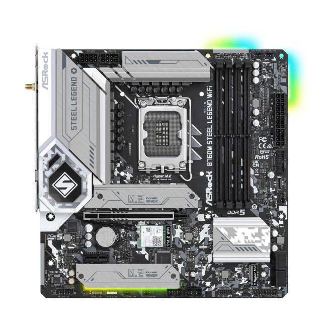 Asrock B760M STEEL LEGEND WIFI Intel B760 DDR5 Micro-ATX LGA-1700 Motherboard