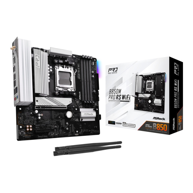 Asrock B850M PRO RS WIFI AMD B850 DDR5 Micro-ATX Socket AM5 Motherboard