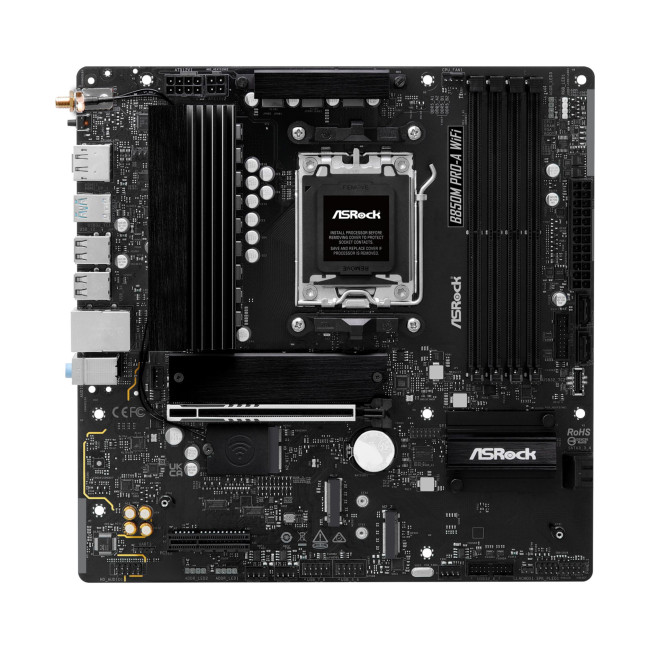 Asrock B850M PRO-A WIFI AMD B850 DDR5 Micro-ATX Socket AM5 Motherboard