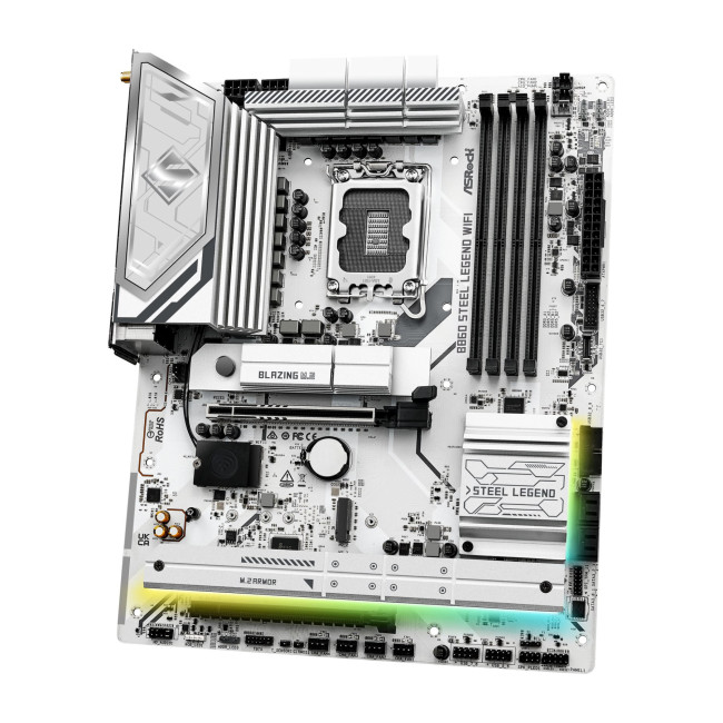 Asrock B860 STEEL LEGEND WIFI Intel B860 DDR5 ATX Socket LGA 1851 Motherboard - B860 STEEL LEGEND WIFI