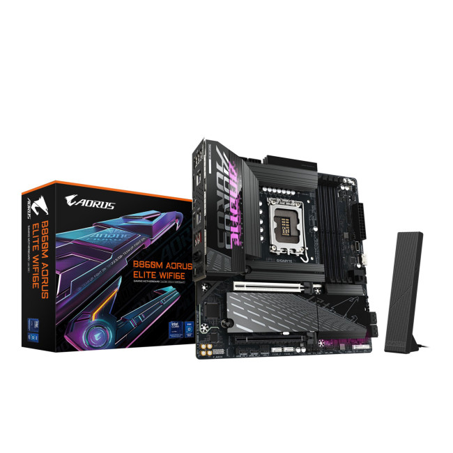 GIGABYTE B860M AORUS ELITE WIFI6E Micro ATX Intel LGA1851 Motherboard