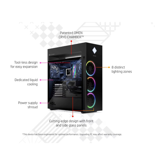 HP OMEN 45L GT22-3003na Intel Core Ultra 9 285K 64GB RAM 4TB SSD NVIDIA GeForce RTX 5090 Windows 11 Home Gaming Tower PC