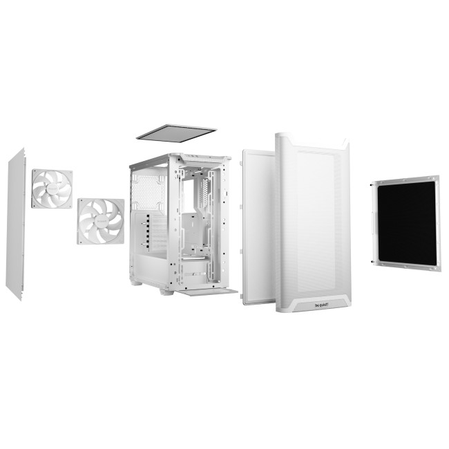 be quiet! Pure Base 501 Airflow Mid Tower Gaming PC Case - White