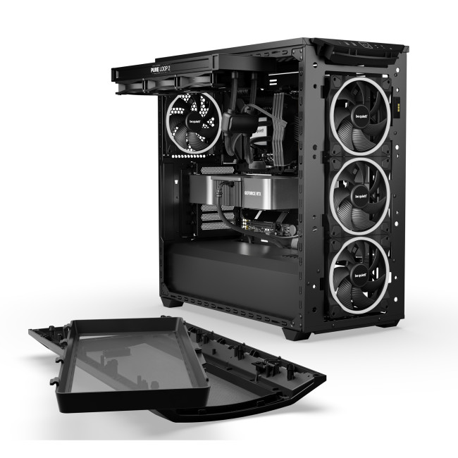 be quiet! Shadow Base 800 FX Mid Tower Tempered Glass ATX Gaming PC Case - Black