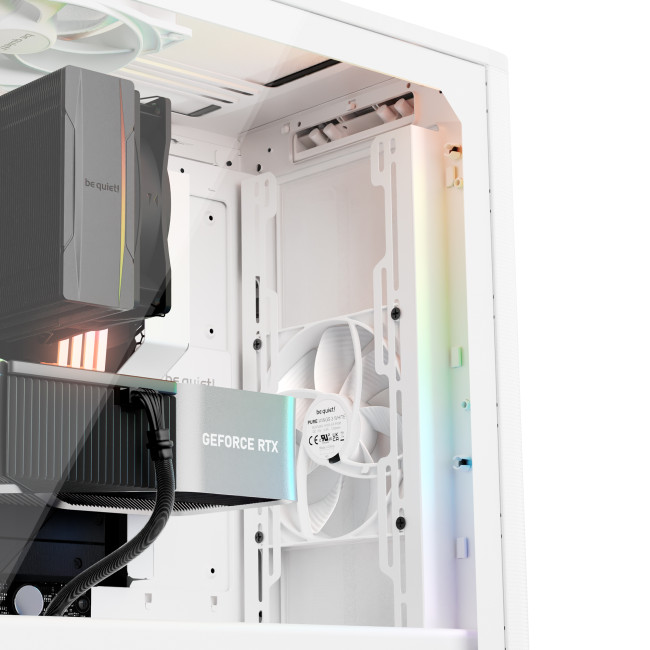 be quiet! Pure Base 501 DX Tempered Glass Mid Tower Gaming PC Case - White