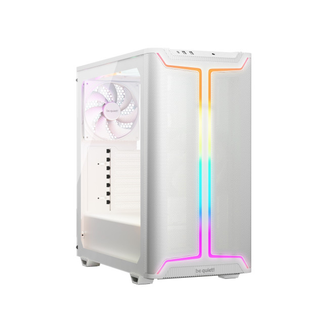 be quiet! Pure Base 501 DX Tempered Glass Mid Tower Gaming PC Case - White