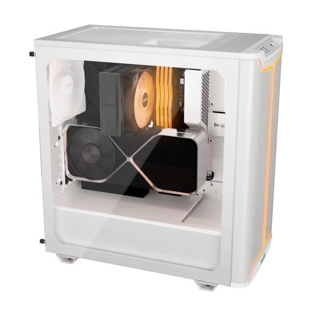 be quiet! Pure Base 501 DX Tempered Glass Mid Tower Gaming PC Case - White