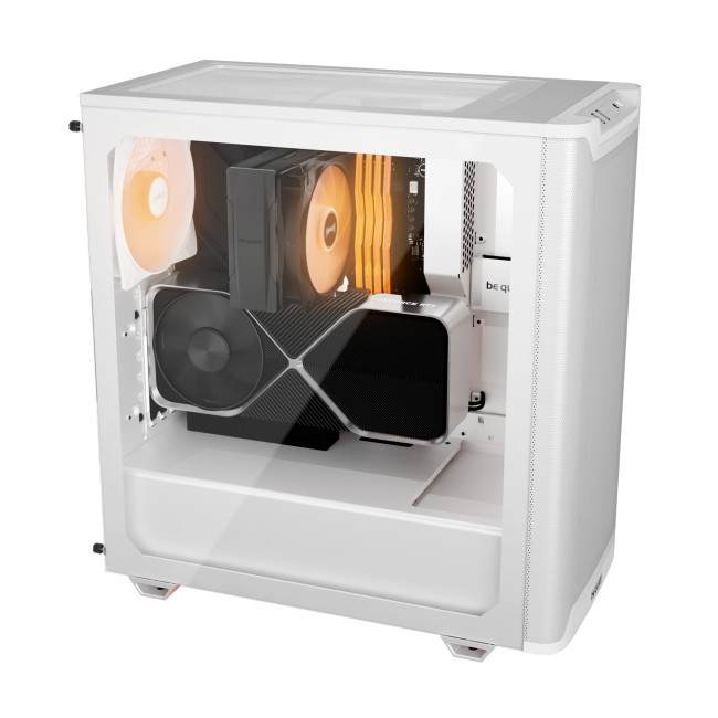 be quiet! Pure Base 501 LX Tempered Glass Mid Tower Gaming PC Case - White