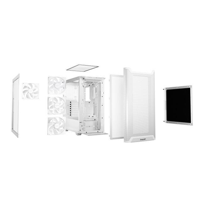 be quiet! Pure Base 501 LX Tempered Glass Mid Tower Gaming PC Case - White