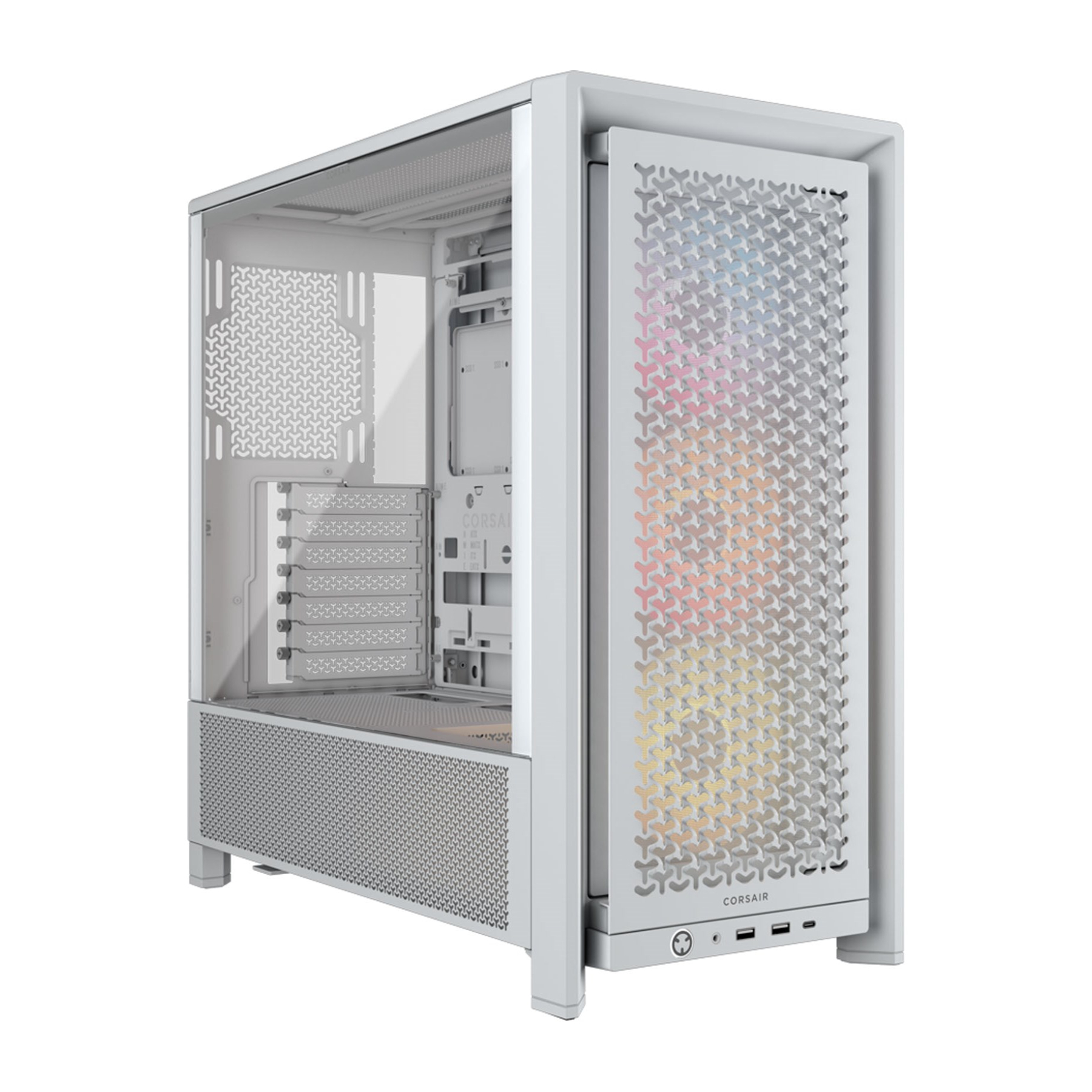 Corsair FRAME 4000D RS ARGB Tempered Glass Mid Tower Gaming PC Case - White
