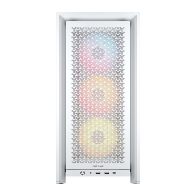 Corsair FRAME 4000D RS ARGB Tempered Glass Mid Tower Gaming PC Case - White