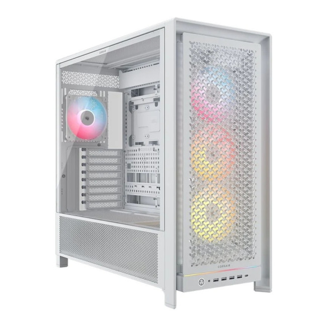 Corsair FRAME 5000D RS ARGB Tempered Glass Mid Tower Gaming PC Case - White