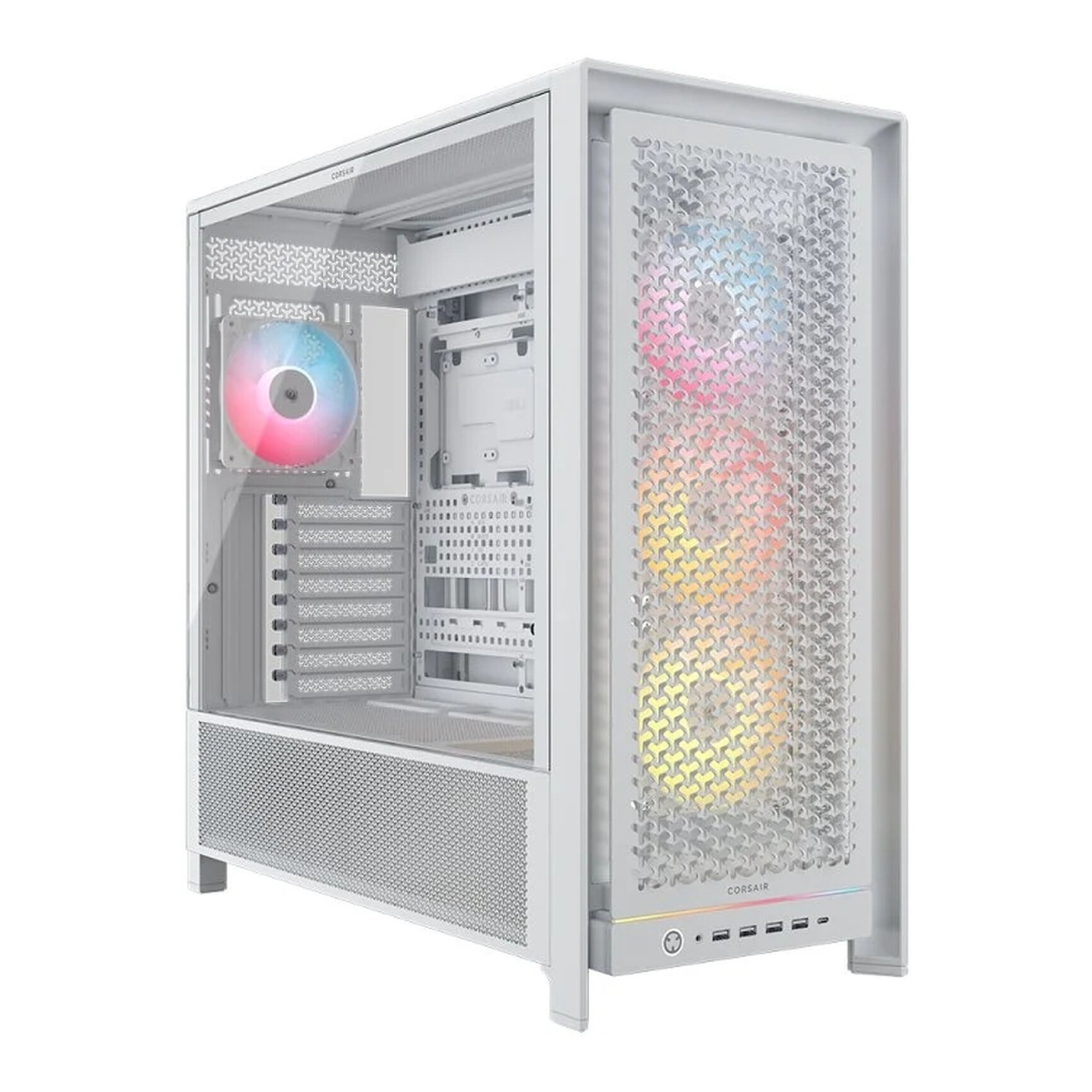 Corsair FRAME 5000D RS ARGB Tempered Glass Mid Tower Gaming PC Case - White