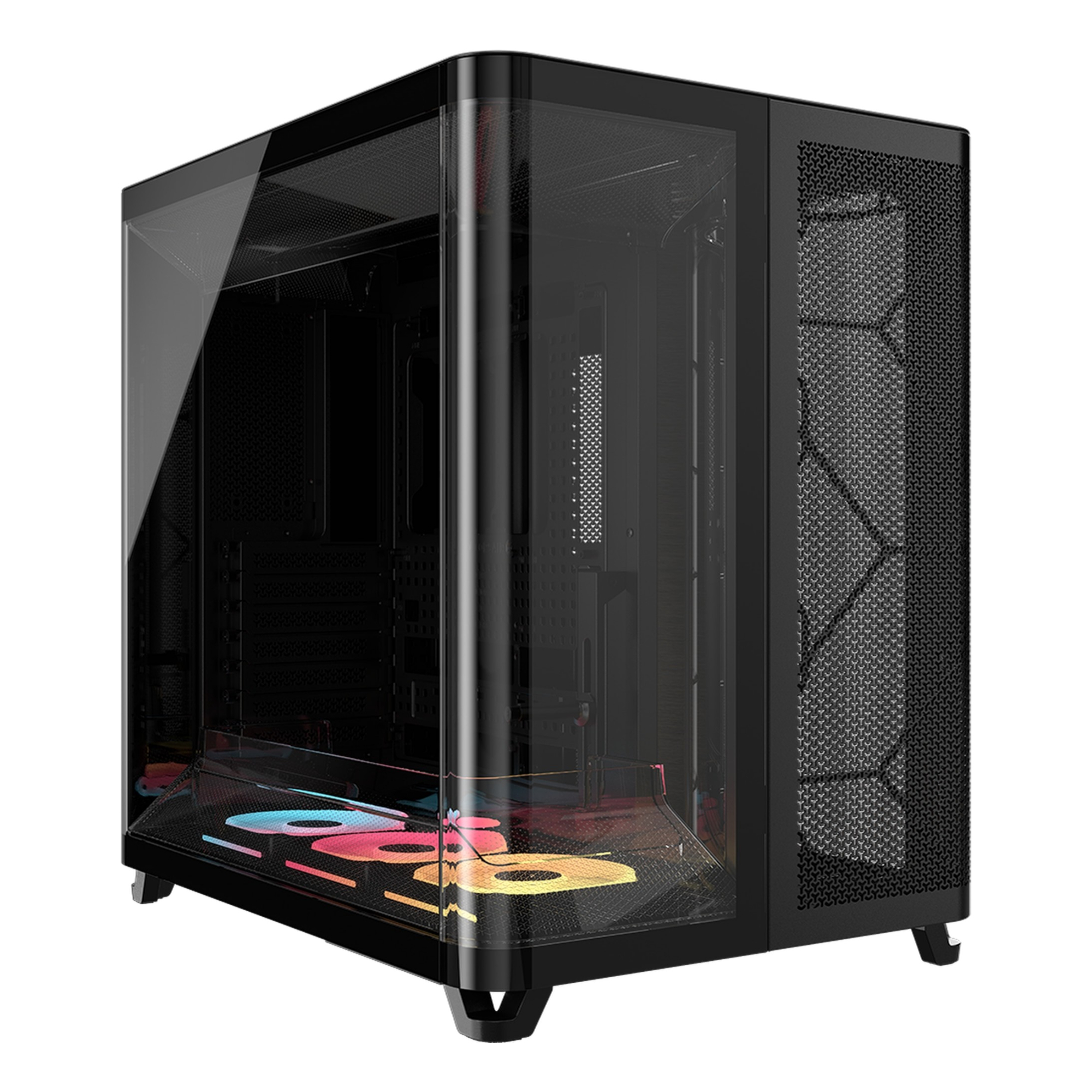 Corsair Air 5400 LX-R RGB iCUE LINK Triple Chamber Mid-Tower PC Case - Black