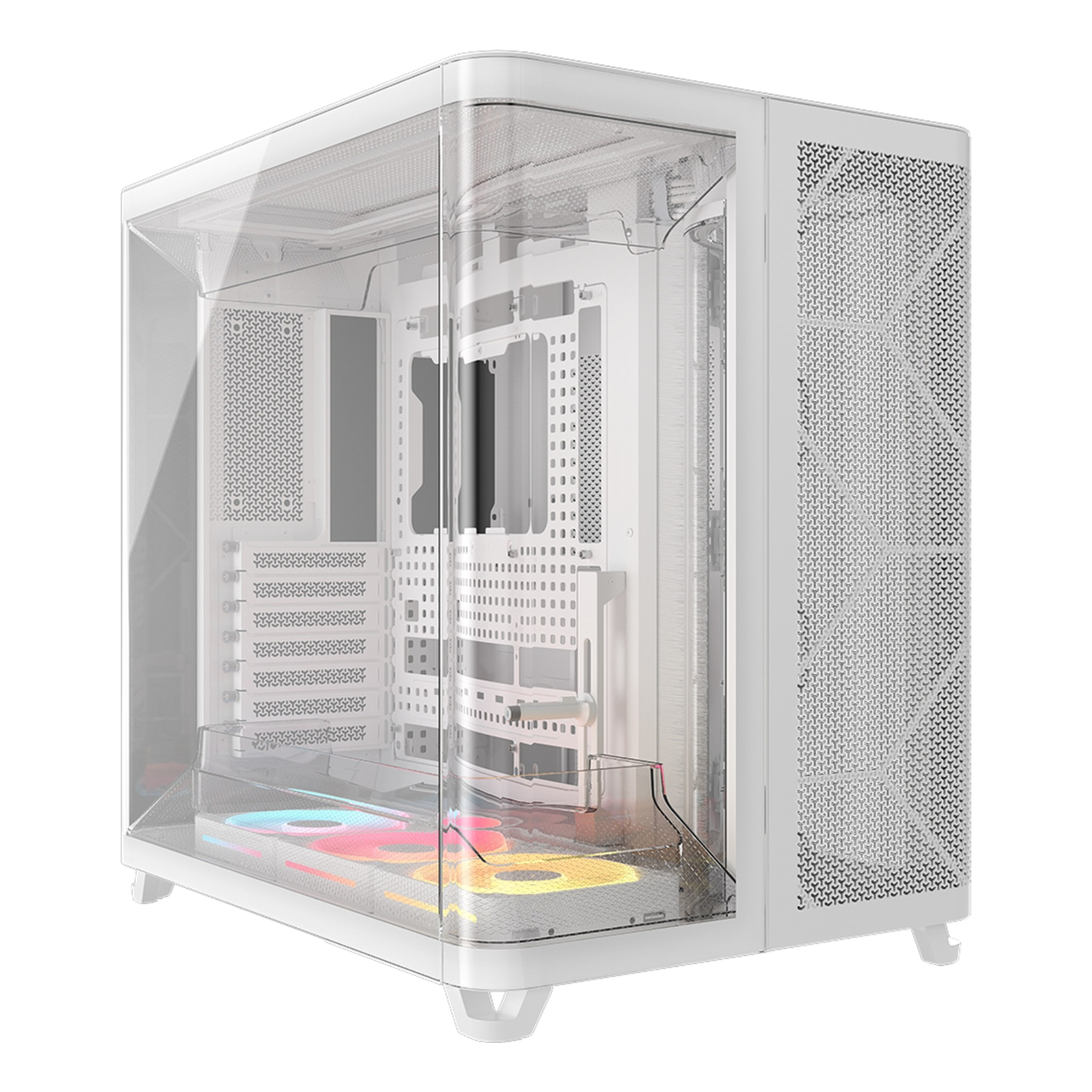 Corsair Air 5400 LX-R RGB iCUE LINK Triple Chamber Mid-Tower PC Case - White