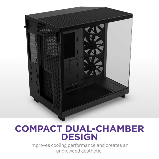 NZXT H6 Air Flow Tempered Glass Mid Tower Gaming PC Case