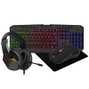CIT Raptor 4-in-1 Keyboard Mouse Headset Mouse Pad Combo Kit - Black