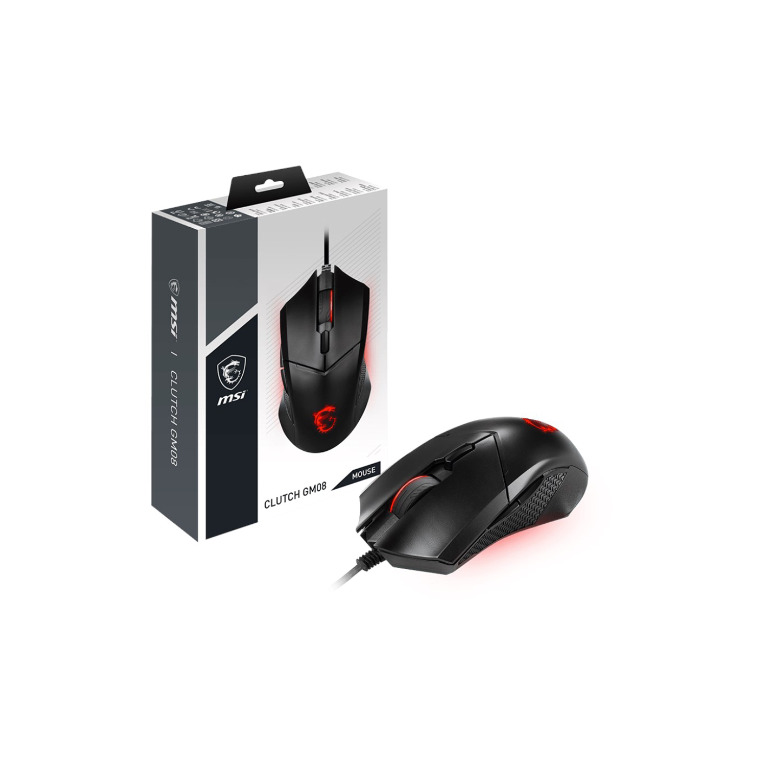 MSI Clutch GM08 4200 DPI Optical FPS Gaming Mouse - Black