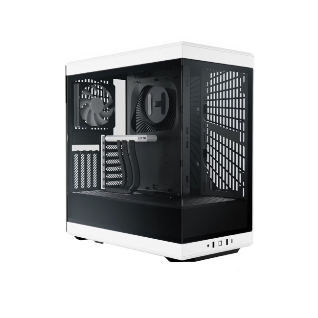 HYTE Y40 Mid Tower Panoramic Tempered Glass Gaming Case - Black & White