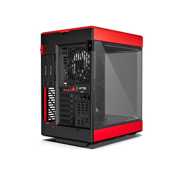 HYTE Y60 Dual Chamber Mid-Tower ATX Gaming PC Case - Red/Black