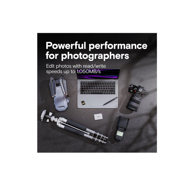 Crucial X9 Pro 1TB External USB 3.2 Gen2 Type-C Portable SSD - Grey