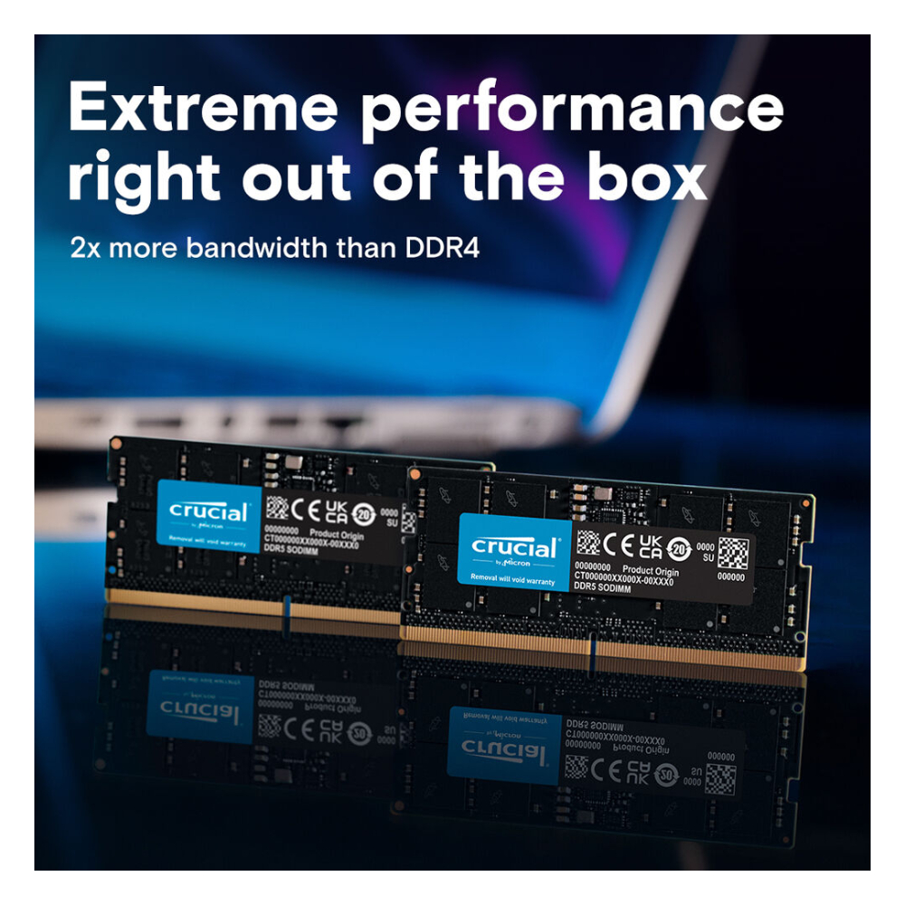Crucial DDR5 5600MHz CT16G56C46S5 ECC Laptop Memory