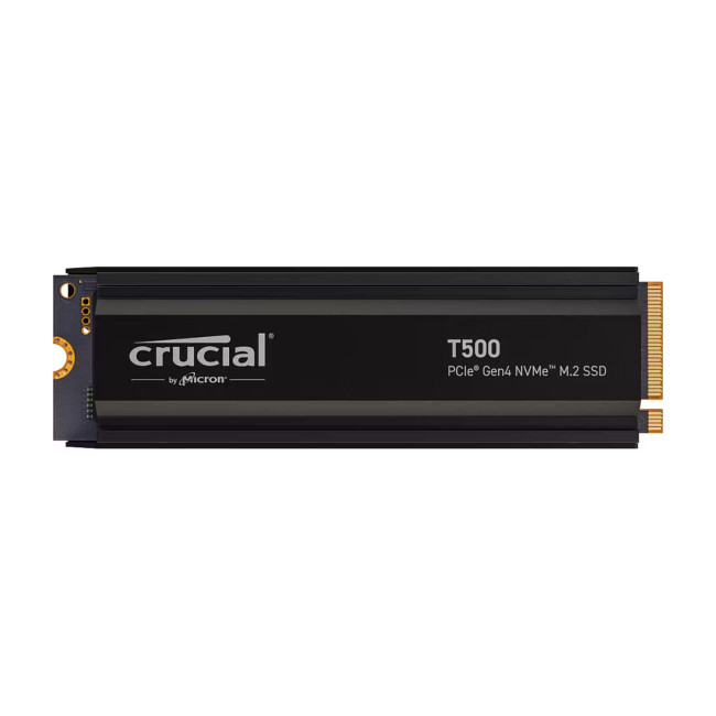 Crucial T500 Heatsink 2TB M.2 PCIe 4.0 Micron 3D TLC NAND Solid state drive - NVMe