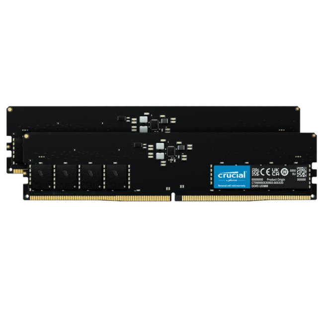 Crucial 32GB 5600MHz Non-ECC Unbuffered DDR5 Desktop Memory Module - CT2K16G56C46U5