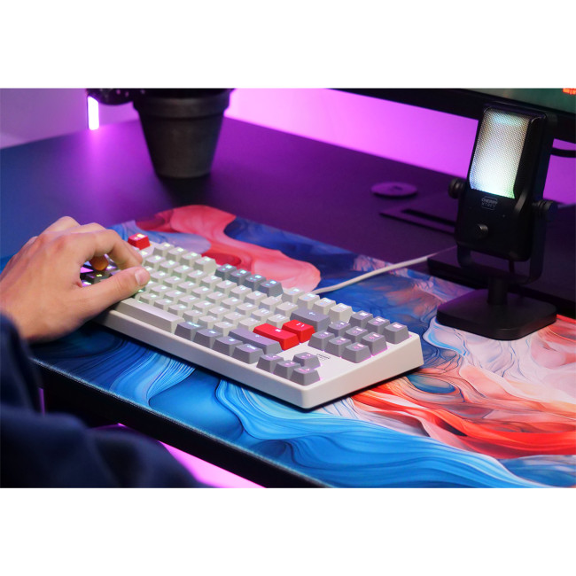 Cherry XTRFY K4V2 RGB Tenkeyless Retro Edition Wired Gaming Keyboard - Grey