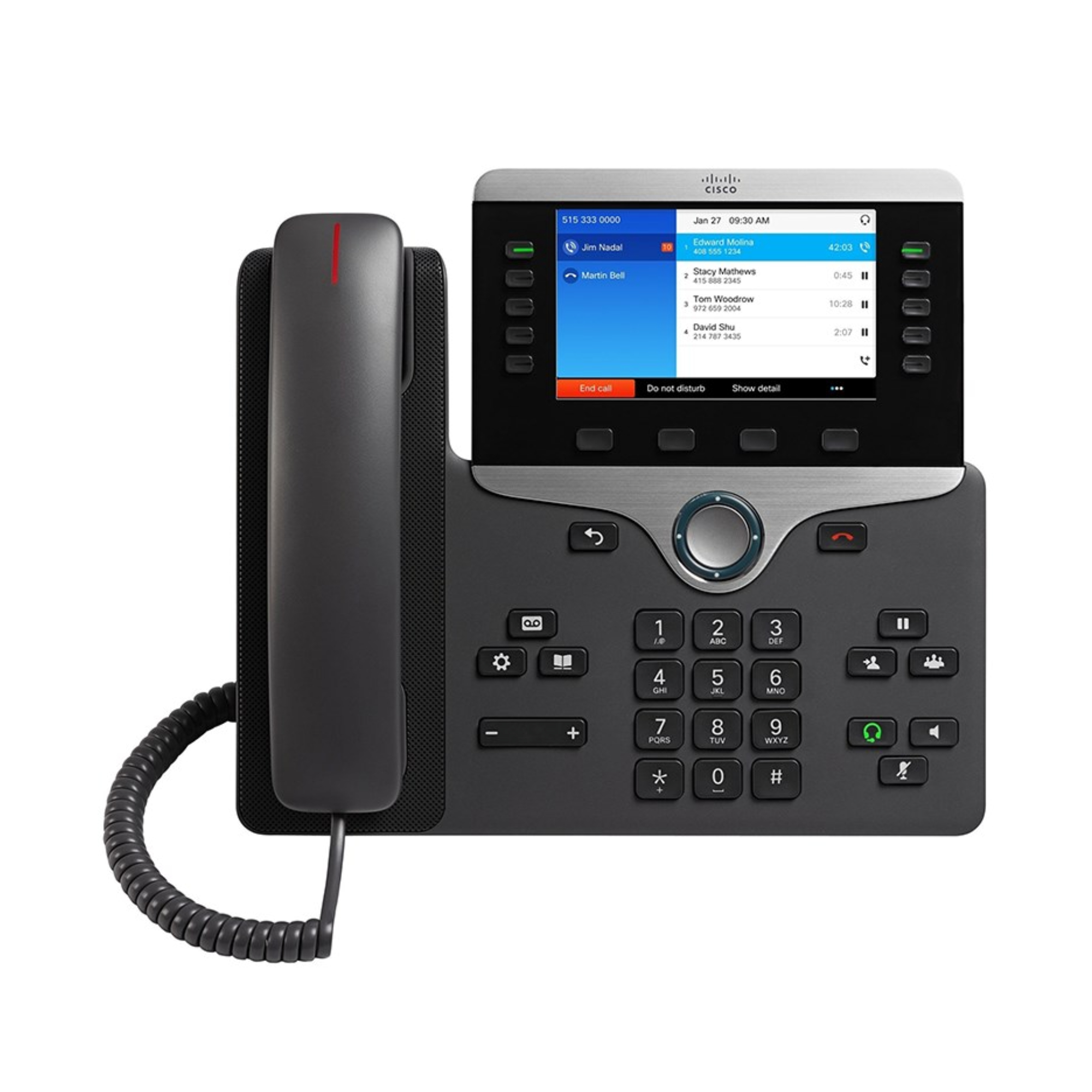 Cisco Black 8851 5" Color Display Hd Voice Gigabit Ethernet Ip Phone