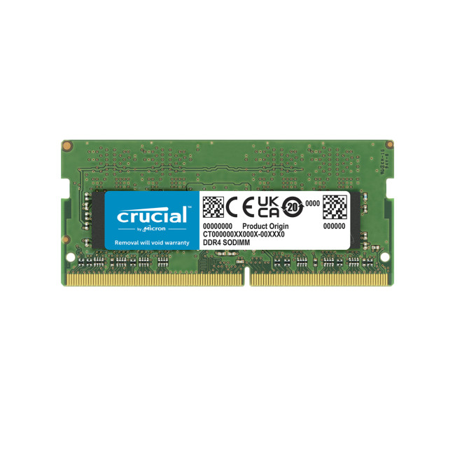 Crucial 32GB 3200MHz Non-ECC Unbuffered DDR4 Laptop Memory Module