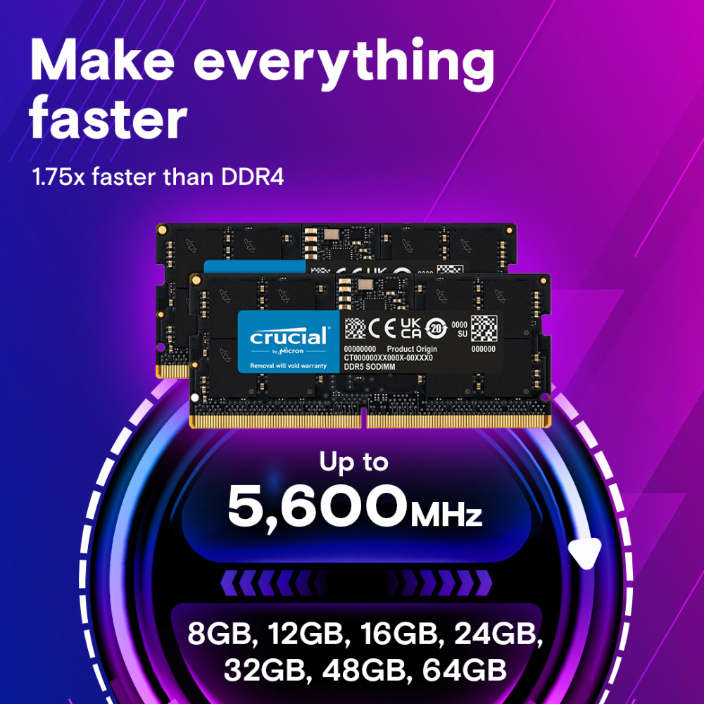 Crucial CT32G56C46S5 32GB DDR5 5600MHz Laptop RAM