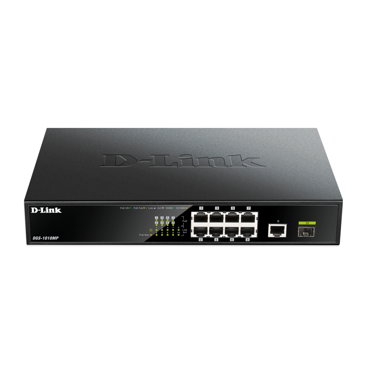 D-Link DGS Unmanaged Gigabit PoE Network Switch - 10-Port