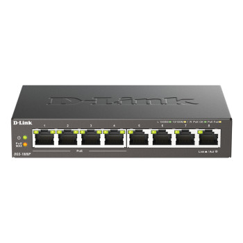 D-Link DGS Desktop Gigabit PoE Network Switch - 8-Port