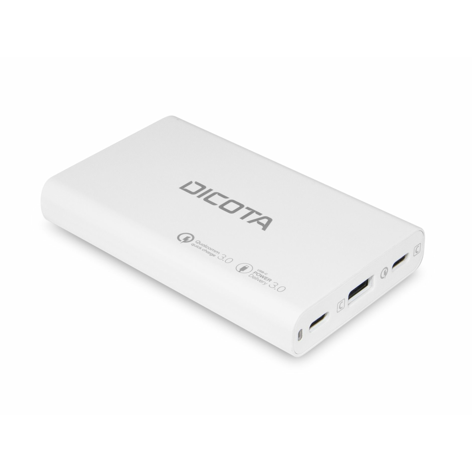Dicota White D32056 65W 3-Port Usb-C/Usb-A Fast Charging Power Adapter