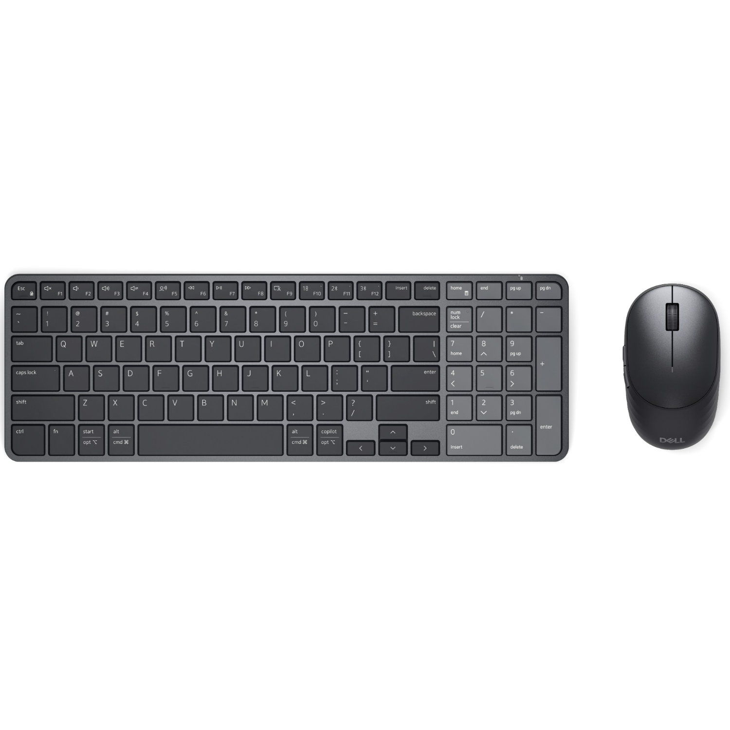 Dell Black Pro 7 Km746 Multi-Device Wireless Keyboard And Mouse Combo