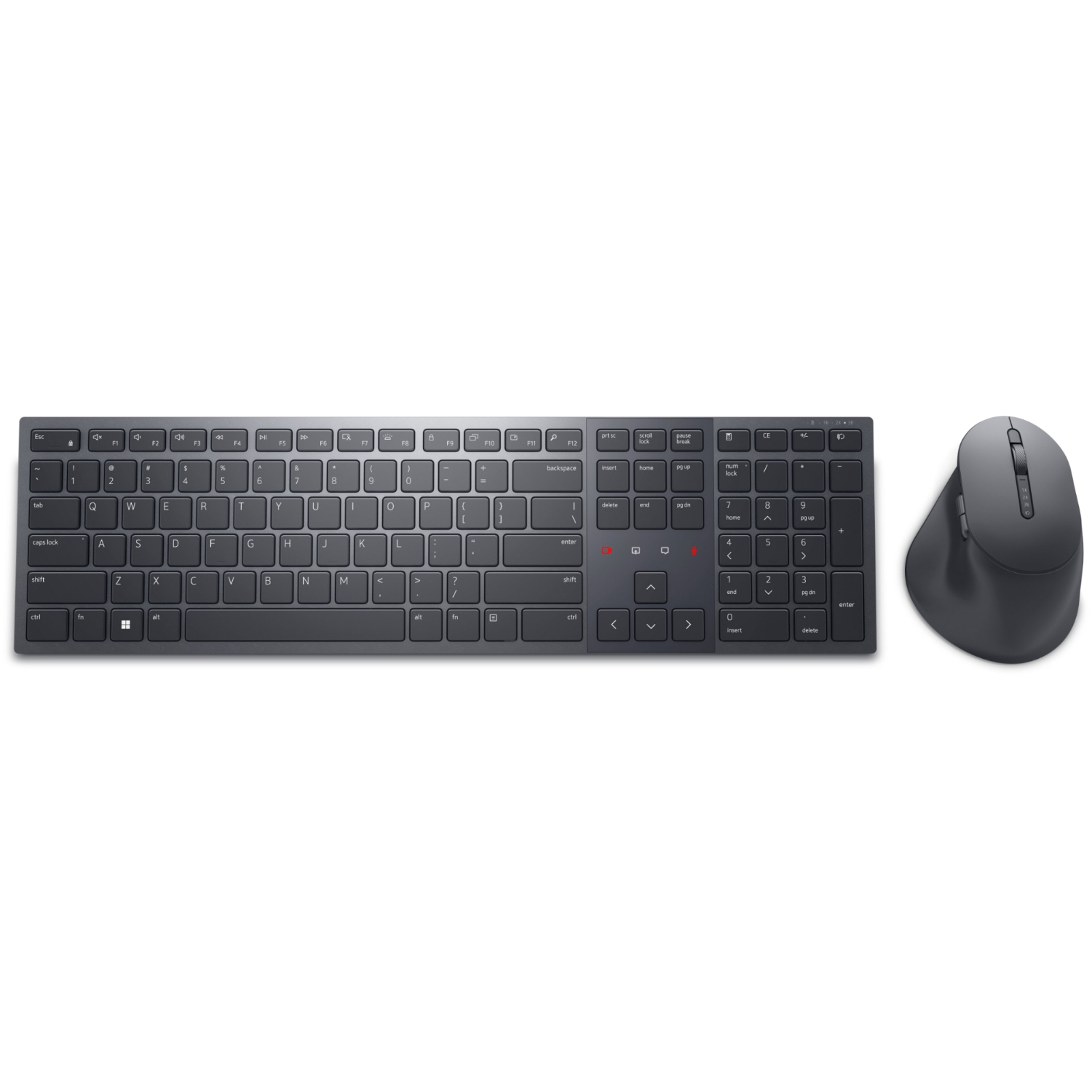 Dell Graphite Pro Km900 Multi-Device Keyboard And Mouse Combo