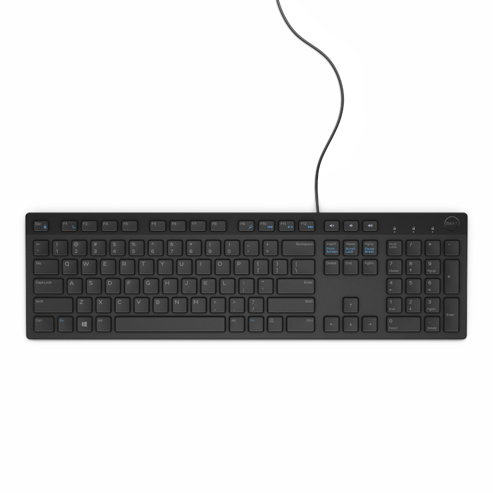 Dell White Kb216 Full Size Wired Qwerty Keyboard