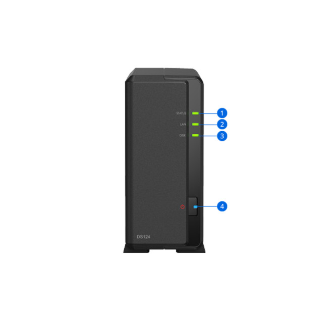 Synology DS124 1-Bay NAS Enclosure (1GB RAM)