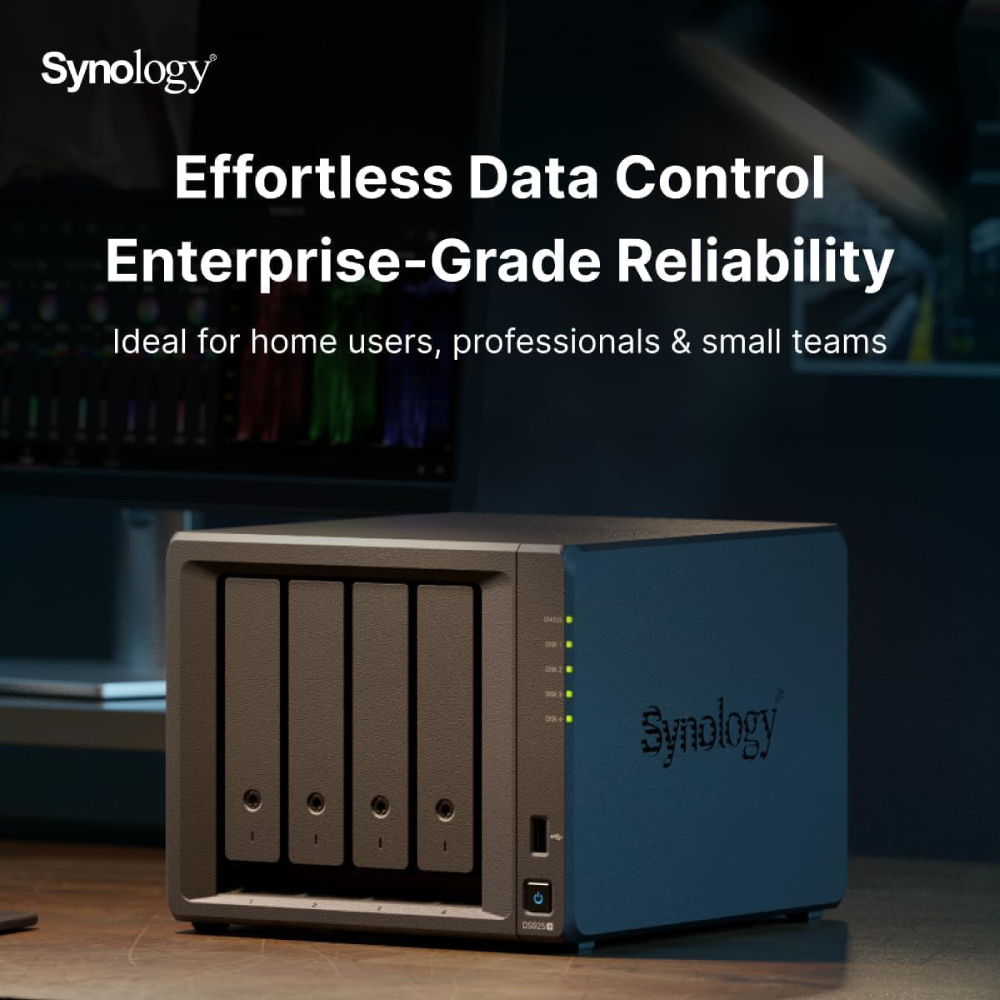 Refurb Synology DS925+ 4‑Bay NAS Enclosure 4GB RAM Server