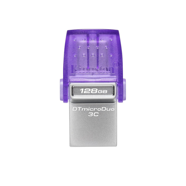 Kingston Technology DataTraveler microDuo USB Flash Drive 128GB USB Type-A / USB Type-C 3.2 - Purple