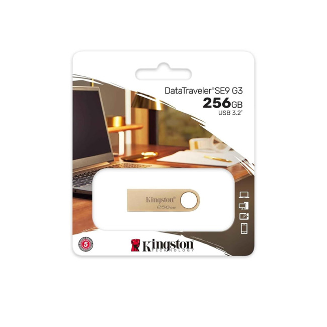 Kingston Technology DataTraveler USB Flash Drive 256GB USB Type-A 3.2 SE9 G3 - Gold
