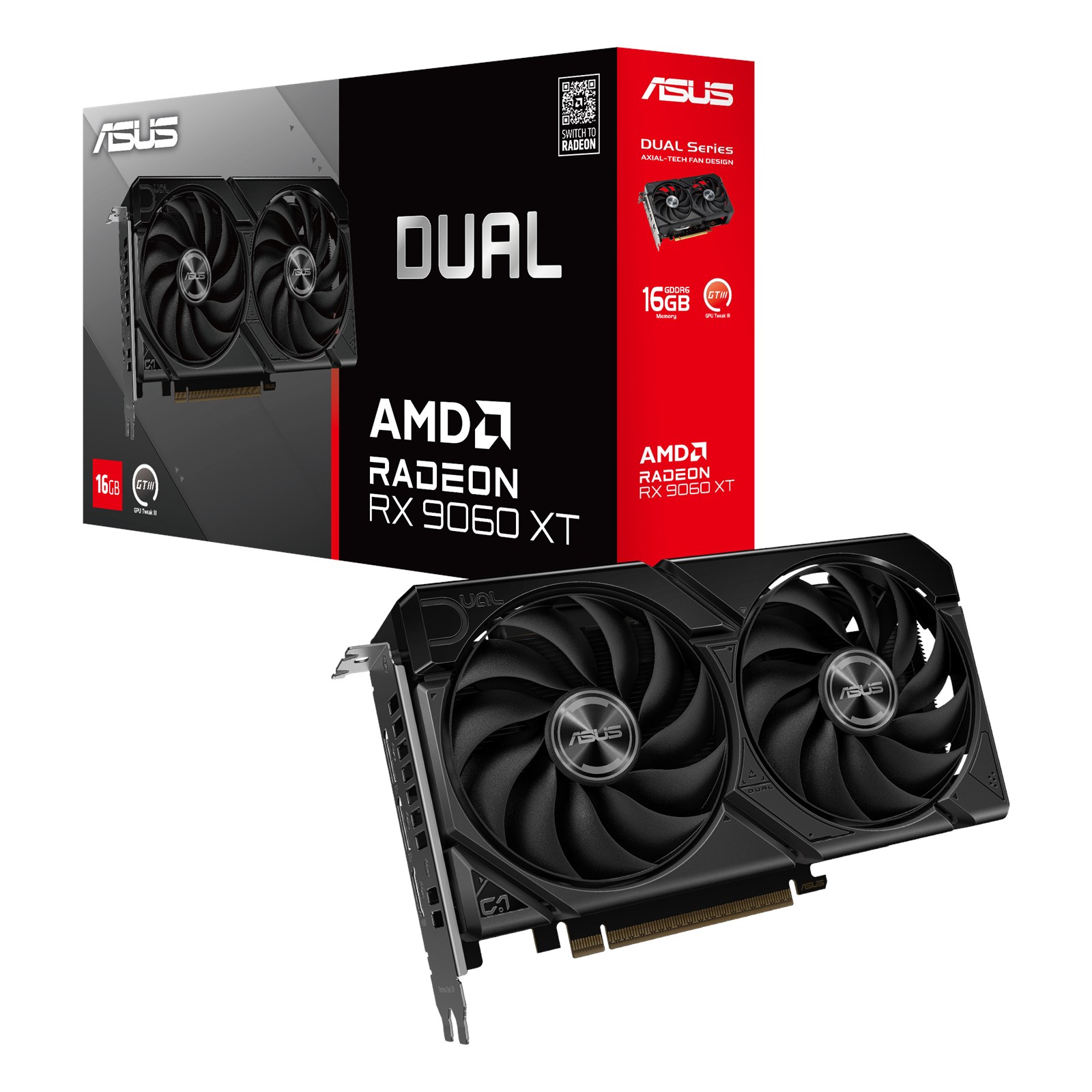 ASUS Radeon RX 9060 XT Dual 16GB Graphics Card