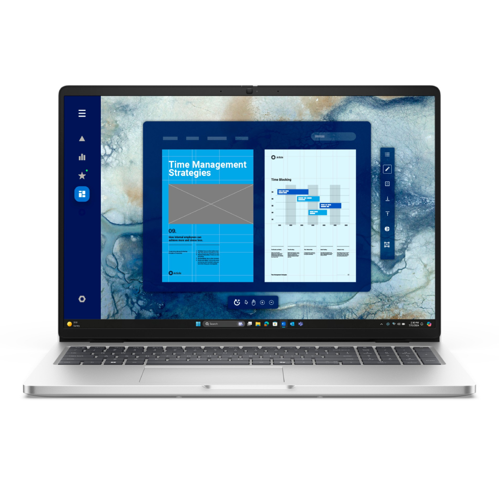 Dell Silver Refurbished Pro Pc16250 Intel Core Ultra 7 265U 16Gb Ram 512Gb Ssd 16" Windows 11 Pro Business Laptop